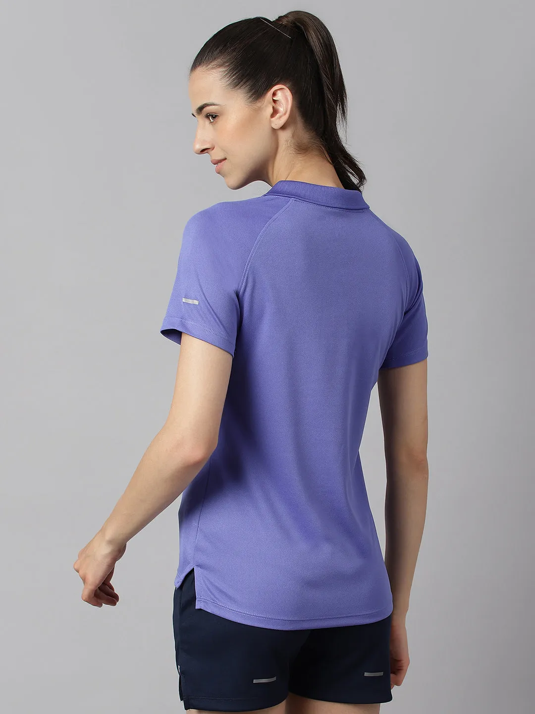 Alcis Women Iris Bloom Tech-Fit Anti-Static Soft-Touch Slim-Fit Training Polo T-Shirt Club Event