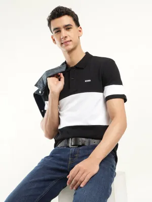 Men's Colorblock Polo T-Shirt Fashionable Fit Breathable Jersey