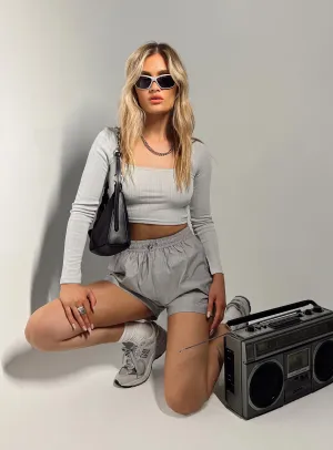 Bell Parachute Shorts Grey AntiSnag Threading Basic Core