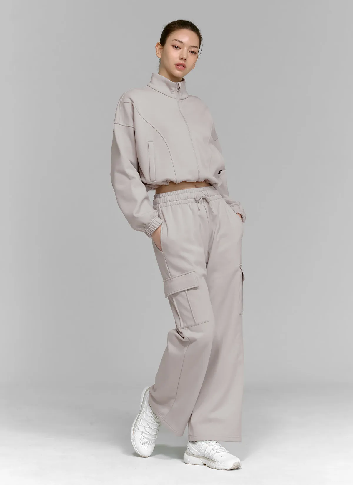 Cotton Fluffy Cargo Wide Pants AbrasionResistant Material Lift Mode