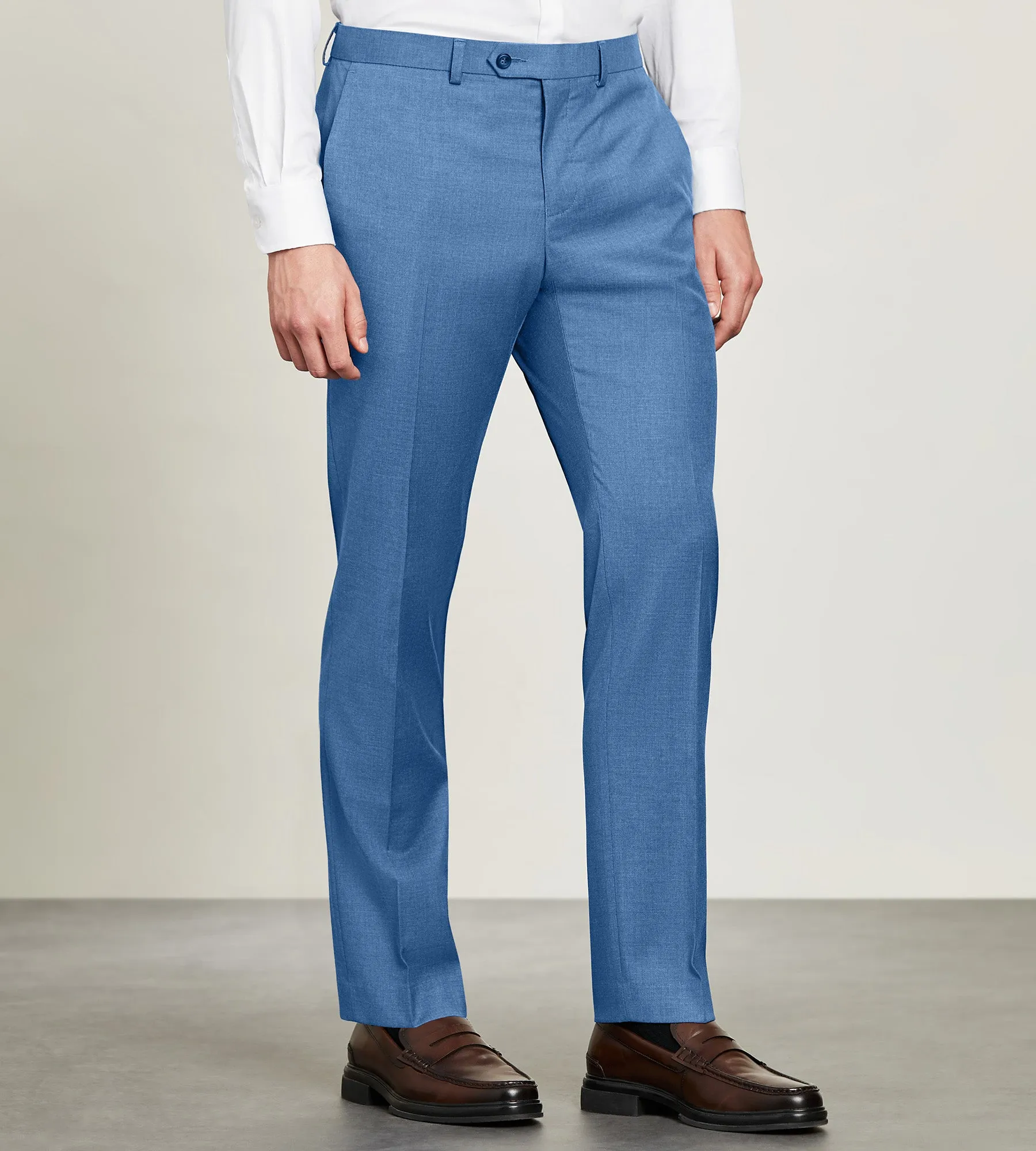 Slim Fit Denim Solid Suit Pants Premium Stretch