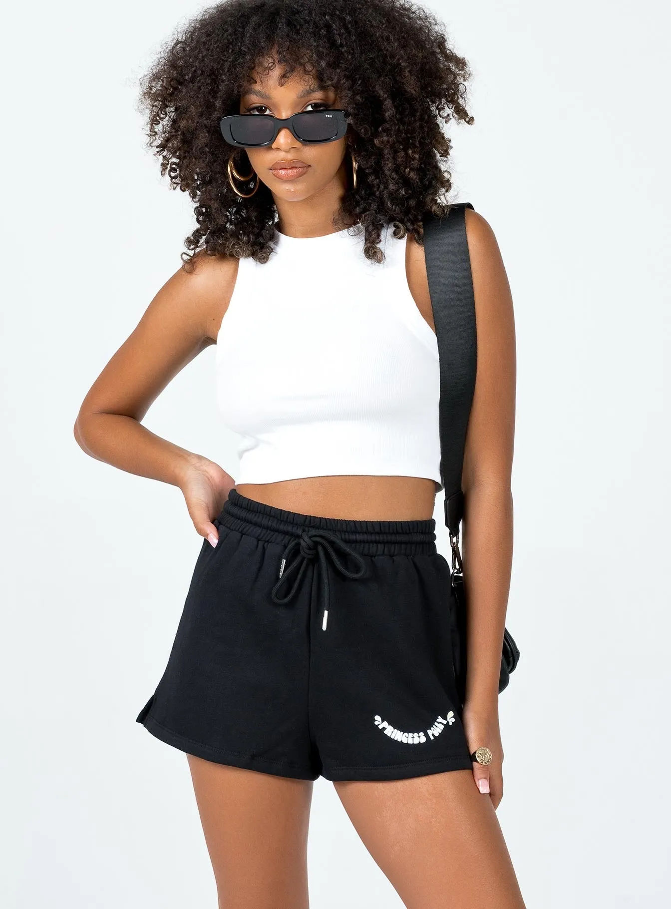 Princess Polly Chloe Shorts Black Reuse Mode Clear Tone