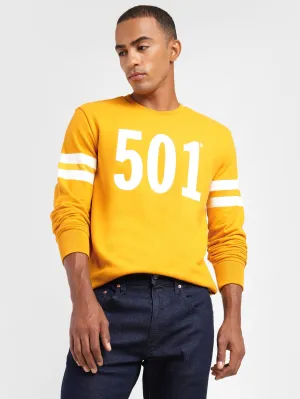 Men's Printed Crew Neck Sweatshirt Stain Protection