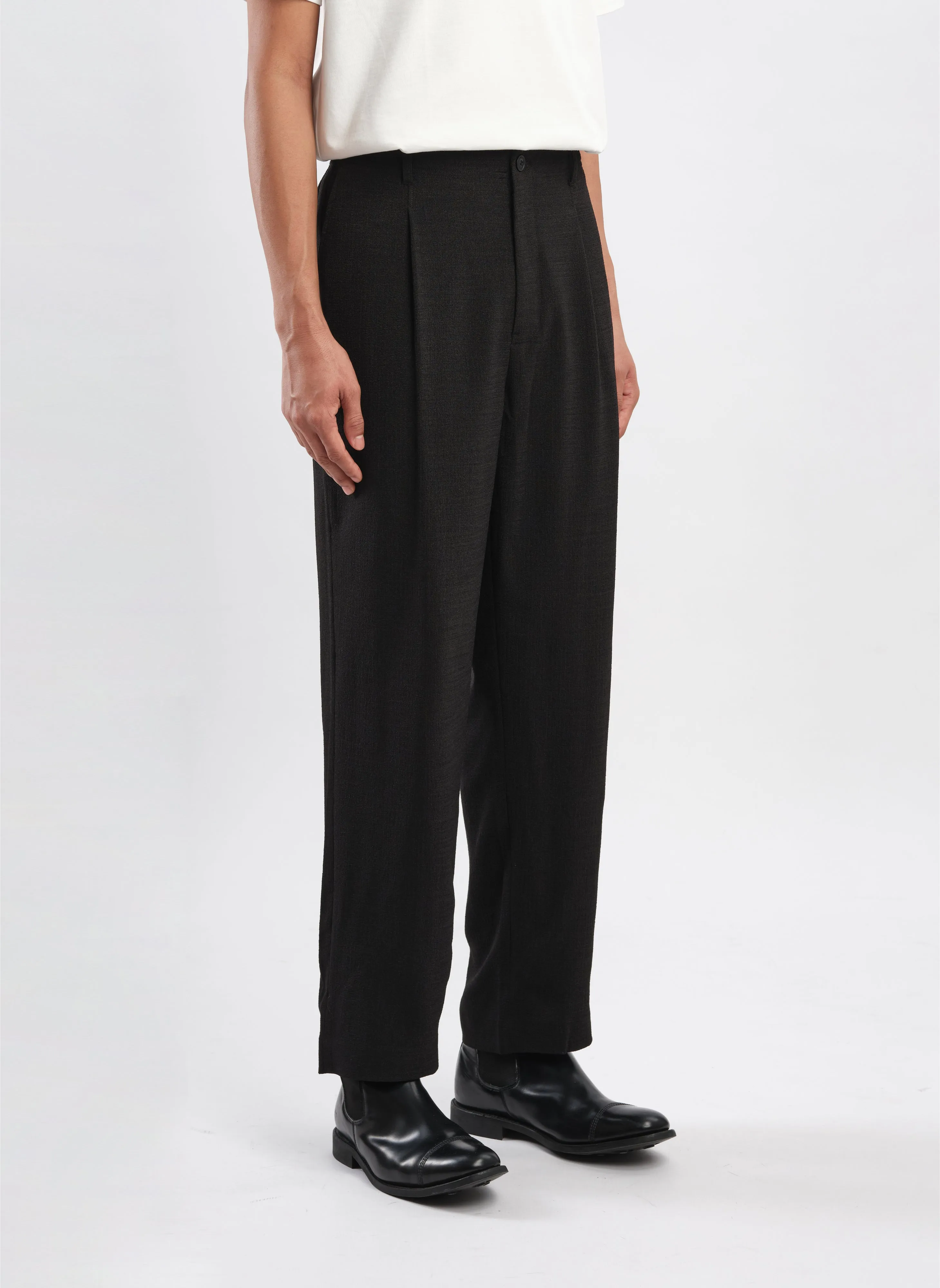 Polyester Easy Pants Regular Fit Moon Beam
