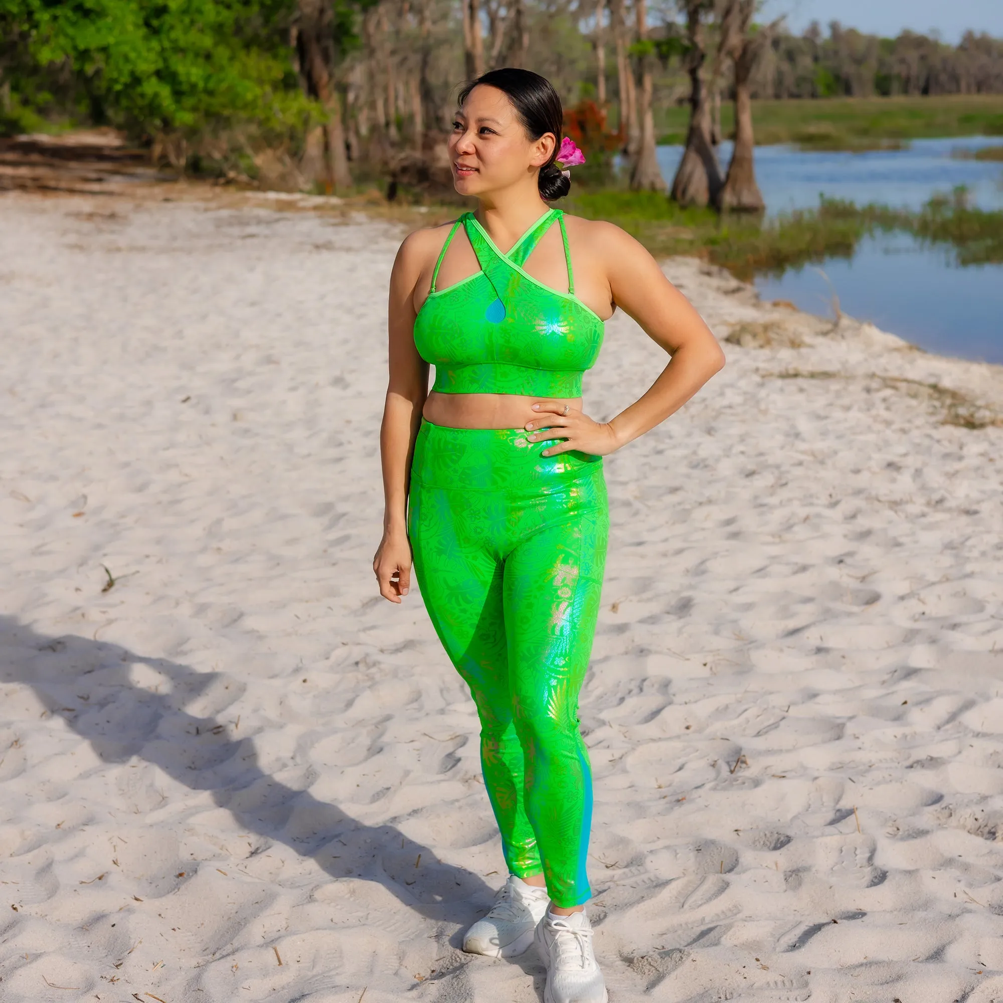Island Heart Leggings Quick Dry Tech