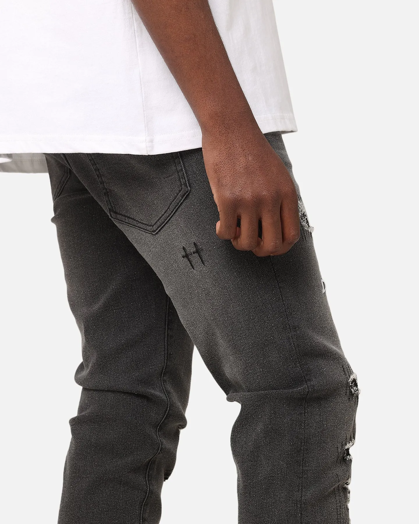 Weekend Getaway Luxury Beach Day Fray Resistant Hem Saint Morta Rage Summum Jeans Black Shadow