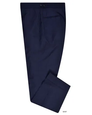 VBC: Navy Wool-Linen Adjustable loop Flattering Style