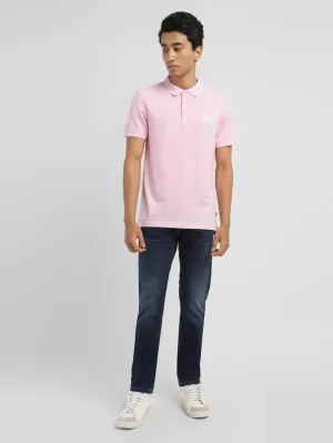 Men's Solid Slim Fit Polo T-shirt Cotton Blend