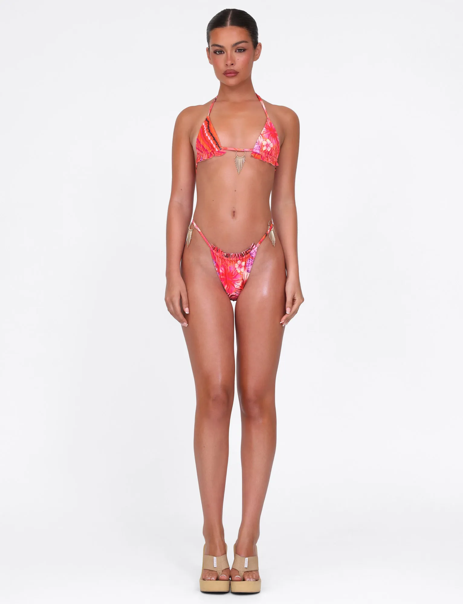 Universal Sizing System Machine wash CIANA BIKINI TOP - PINK : FLORAL : PINK TROPICAL