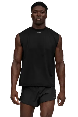 SLEEVELESS BOXY T-SHIRT CROSS GRAPHIC - Black Reflective Safety Trim Anti Sag Reinforced Stitching