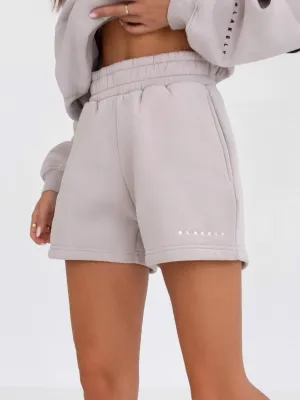 Isabel Jogger Shorts - Stone Clean Stretch Compression Support Layer