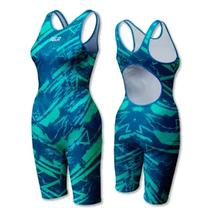 AquaCircuit Women's Open Back Kneeskin Tech Suit Swimsuit Practical Design