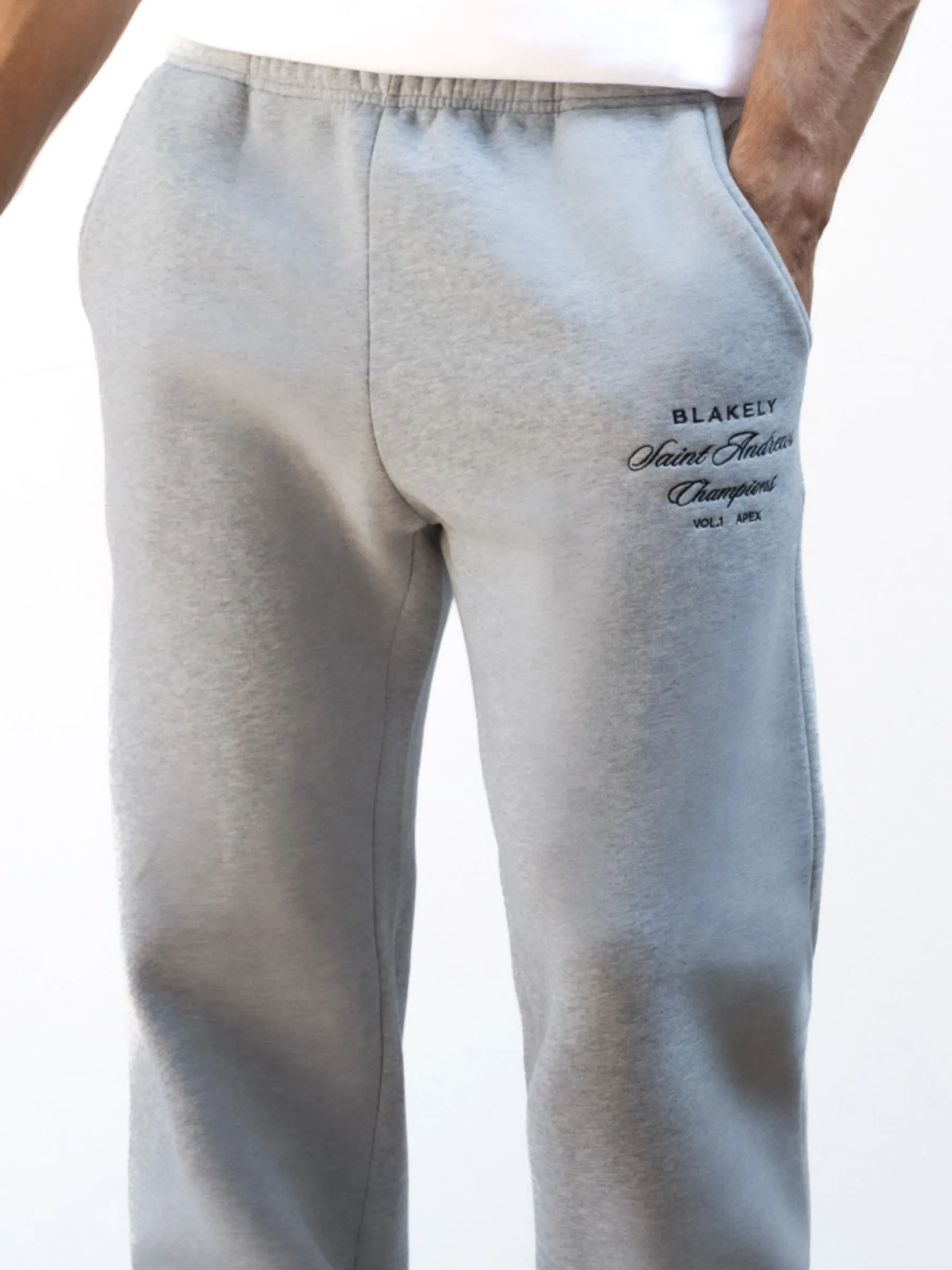 Legacy Relaxed Sweatpants - Marl Grey Polished Look