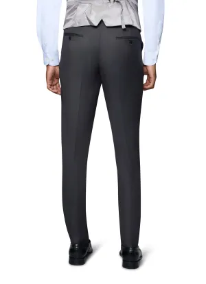 Slim Design Flexible Knee Articulation Bergamo Orange Solid Slim Fit Pants - Charcoal