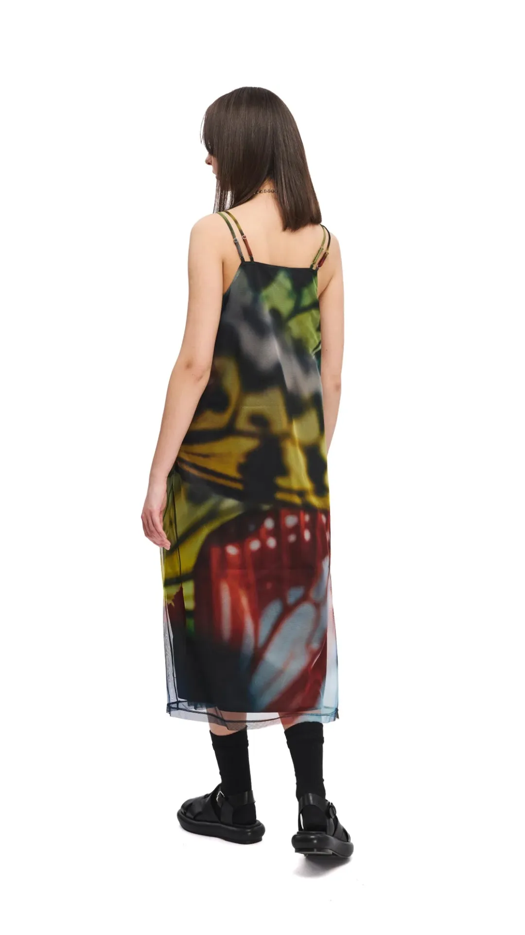 INITIAL X Mika Ninagawa Mesh Dress WaterRepellentSurface
