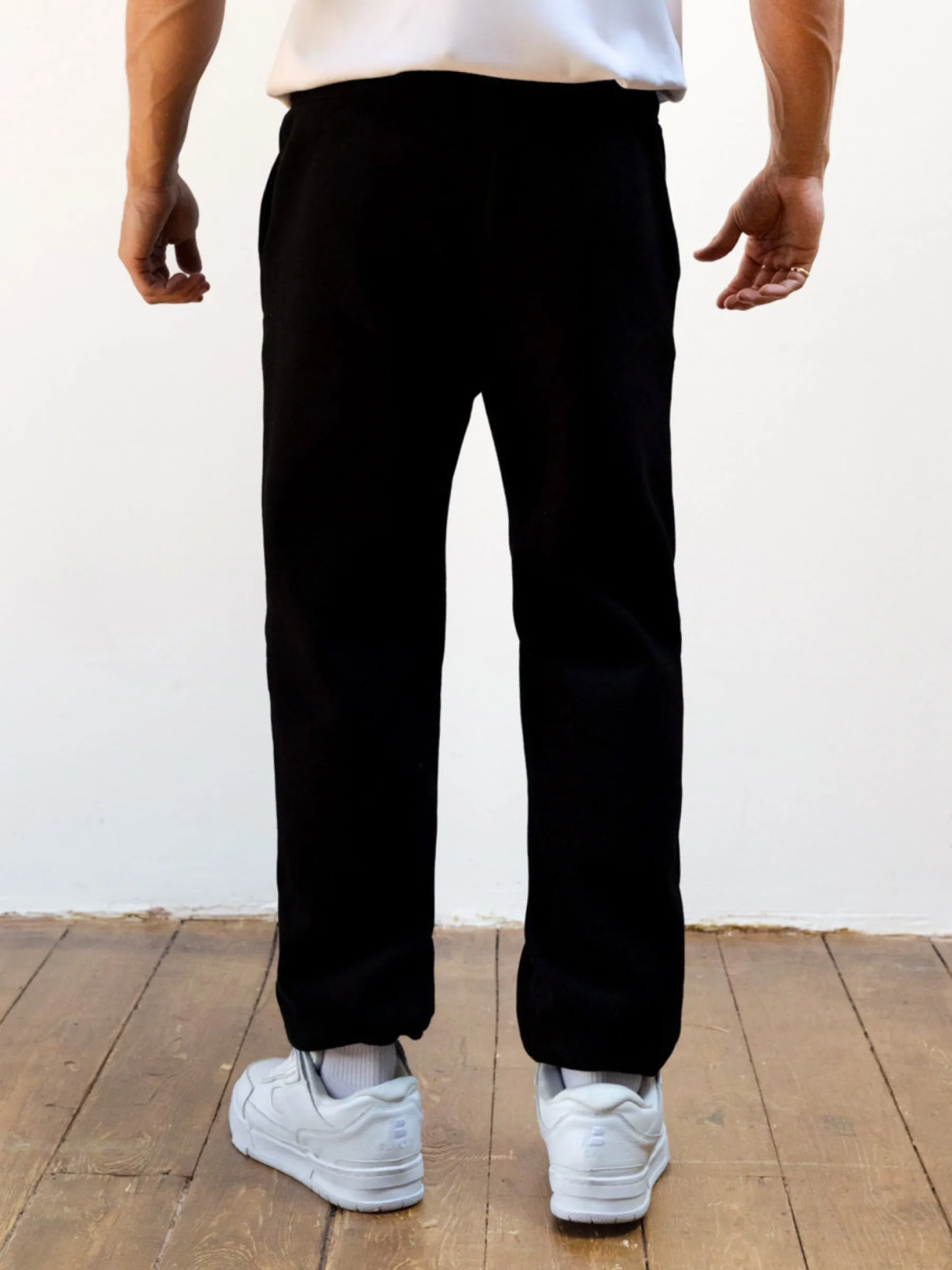 Wide Leg Legacy Relaxed Sweatpants - Black