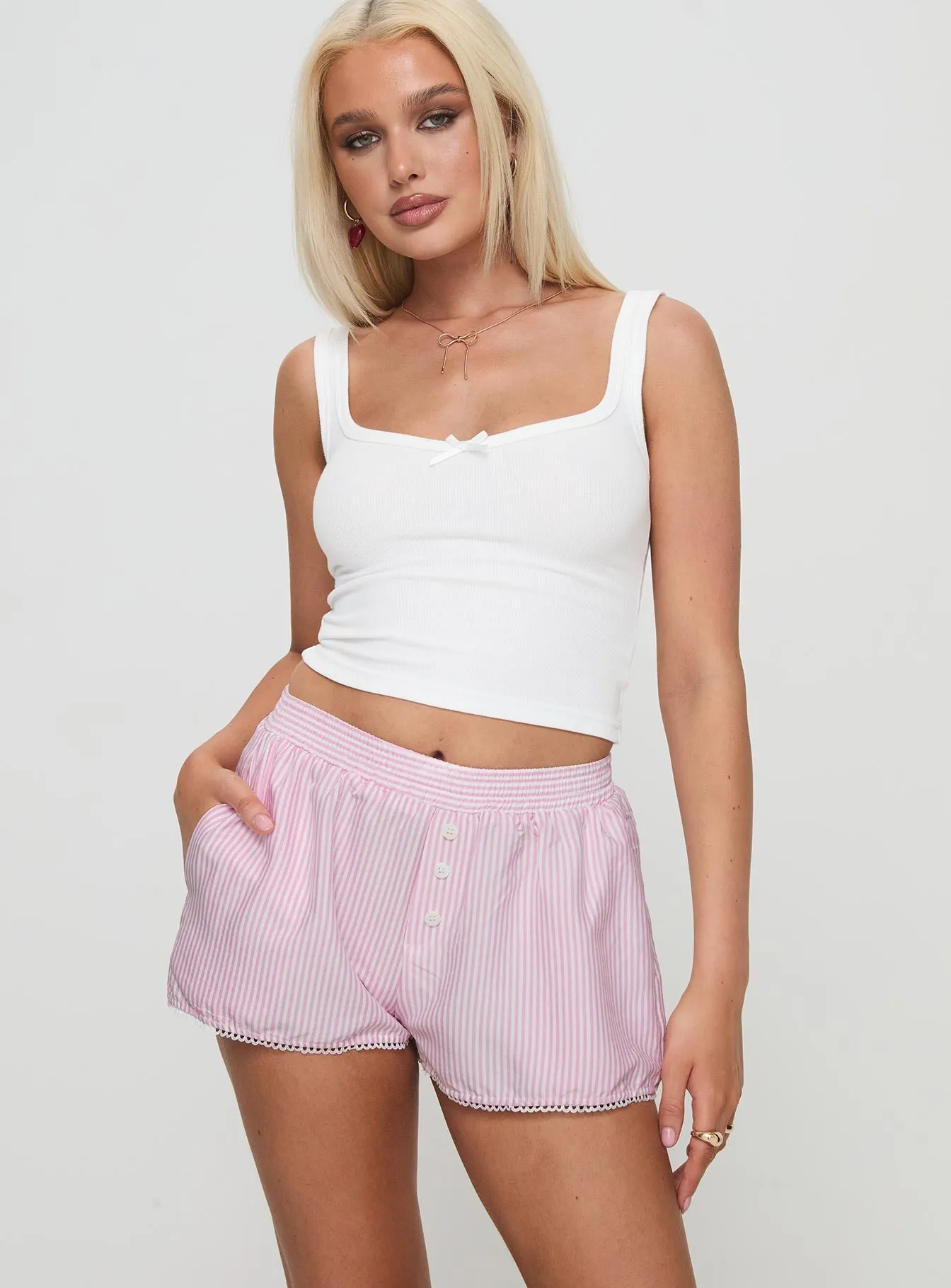 Orielle Low Rise Boxer Short Pink African Bold