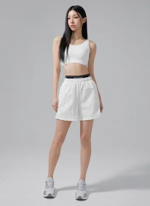 Logo Banding Woven Shorts Teacher Chic PillingResistant