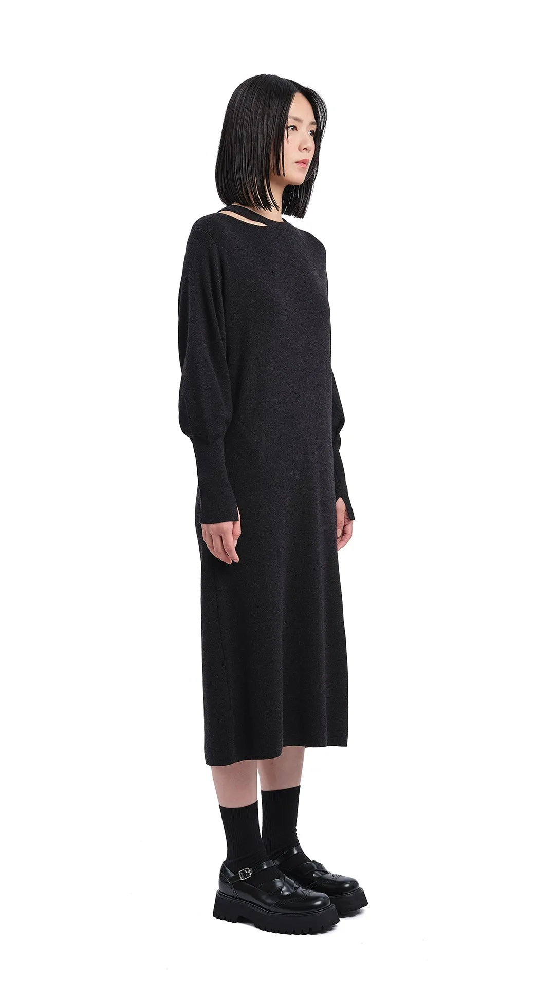 Organic Cotton Biella Wool Knit Dress