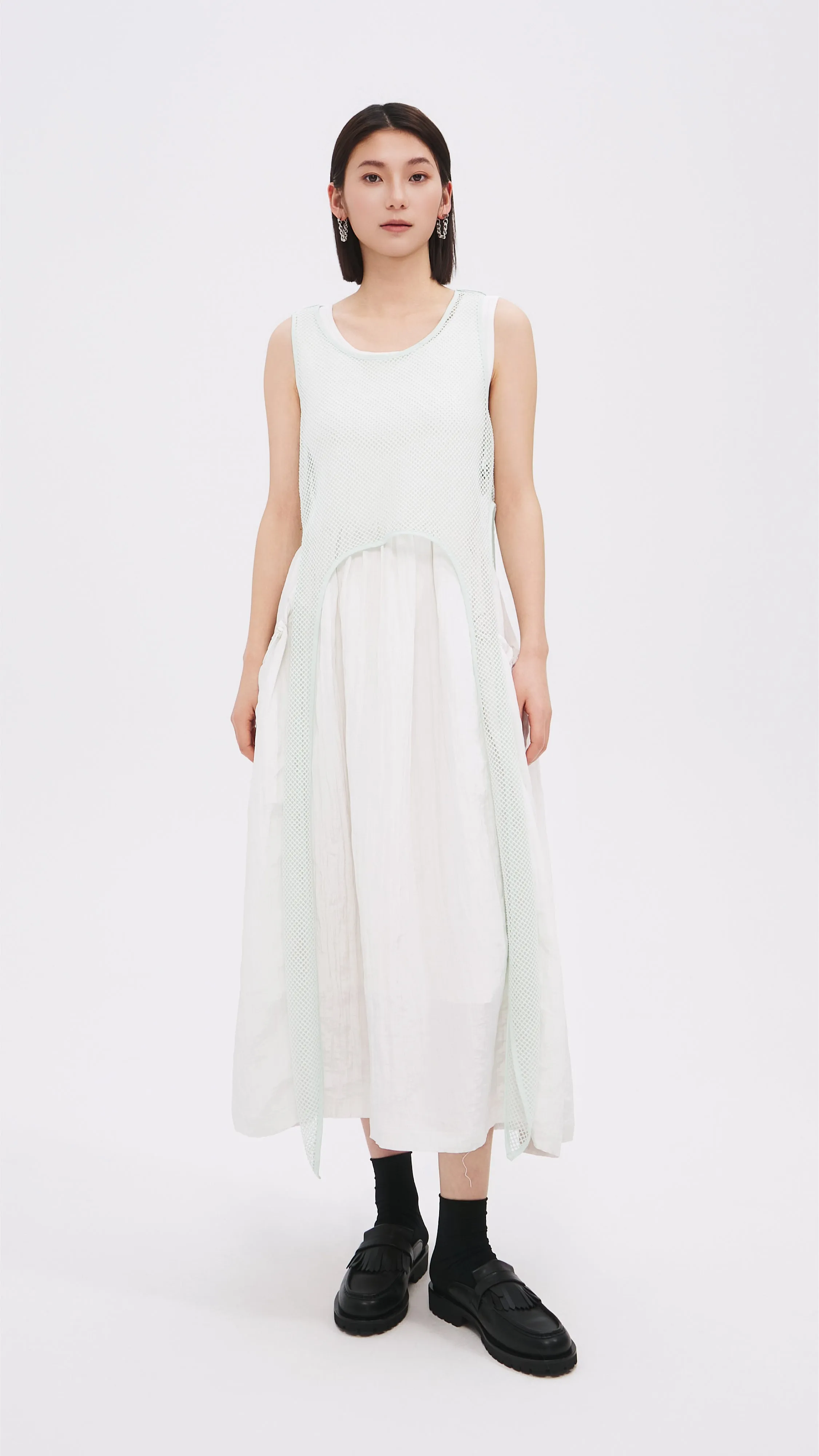Nylon Patch Knit Dress EcoDyeProcess