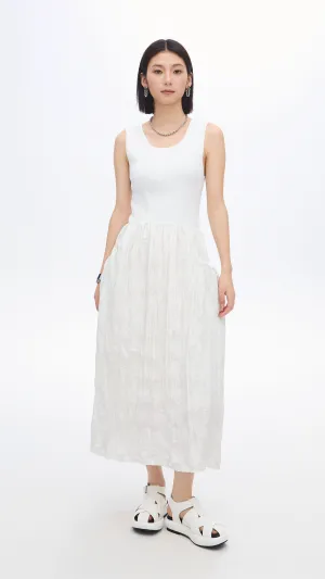Nylon Patch Knit Dress EcoFriendly Dye LayeredPanels