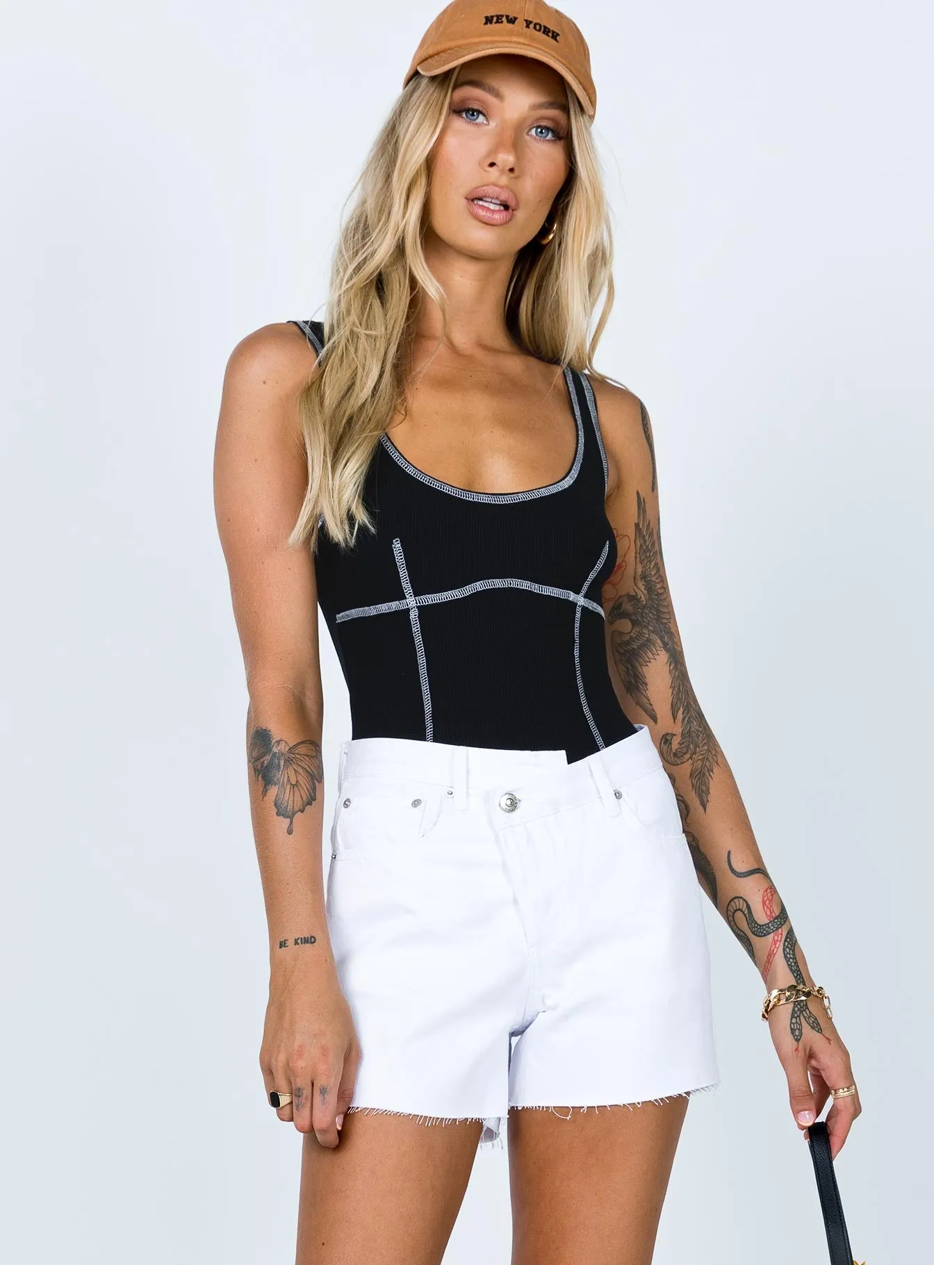 LowMaintenanceMaterial Xena Denim Shorts White