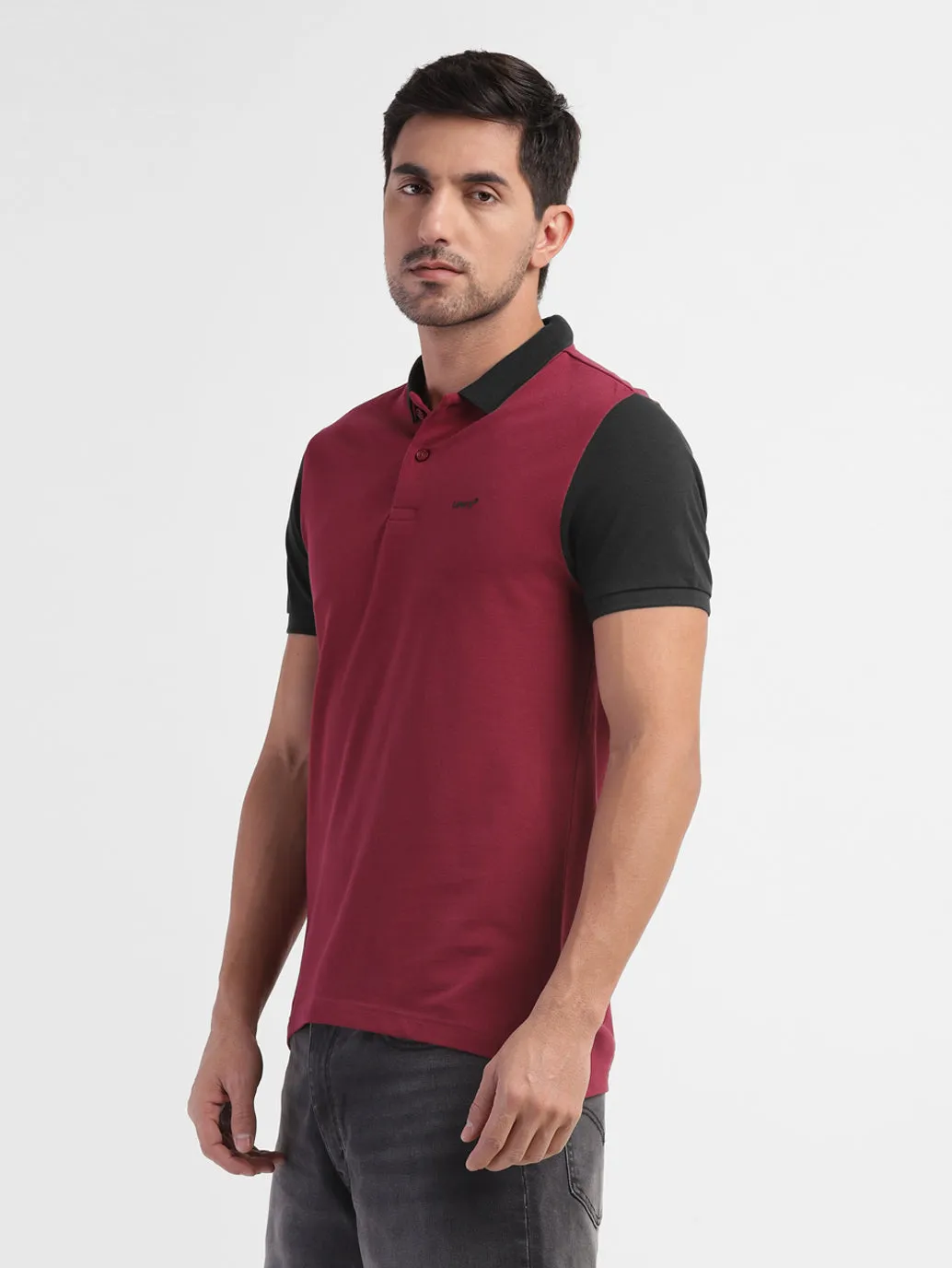 Recycled Polyester Mix Weekend Vibes Men's Colorblock Polo T-shirt