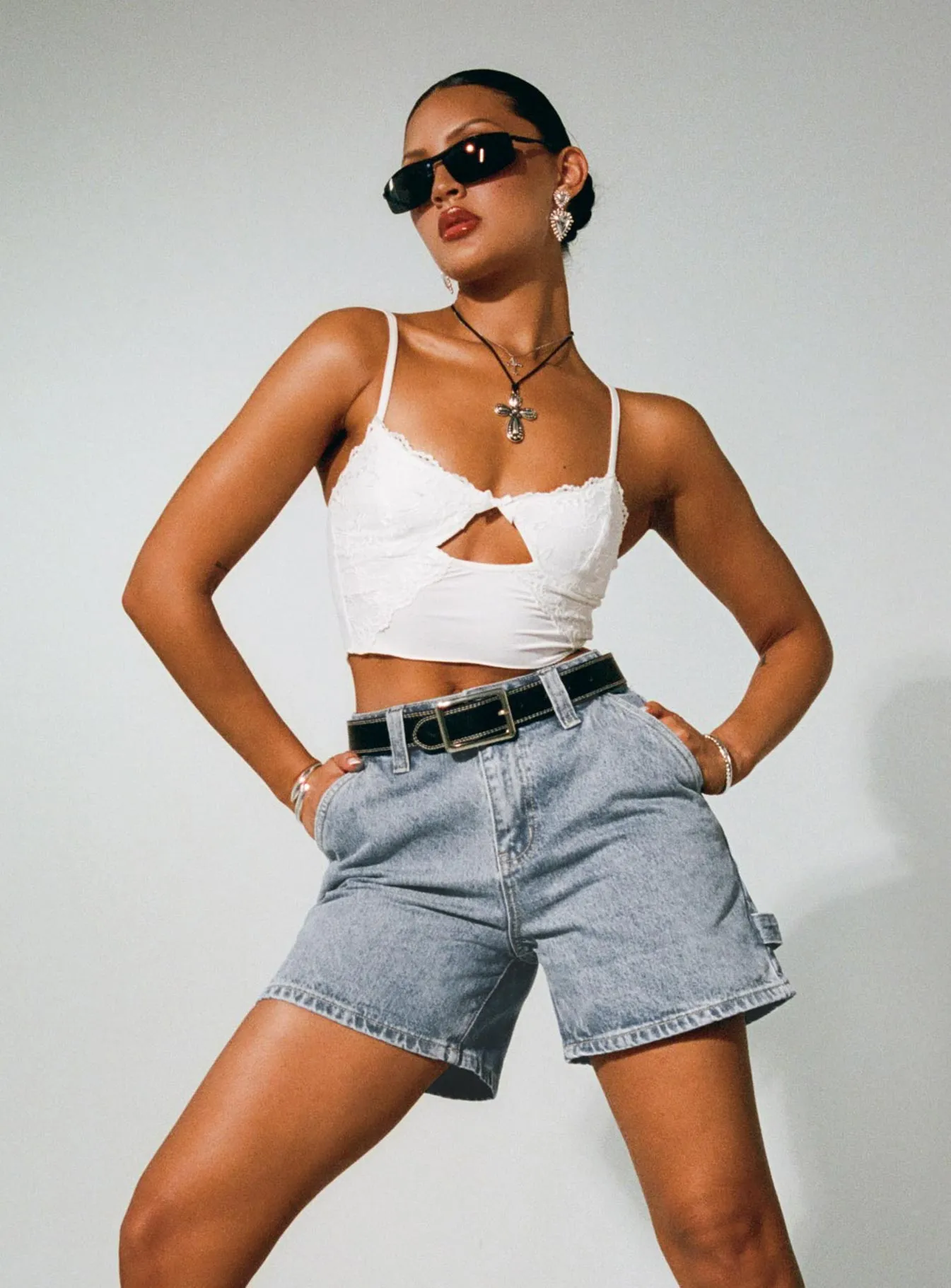 Lou Carpenter Denim Shorts Light Wash Tough Core