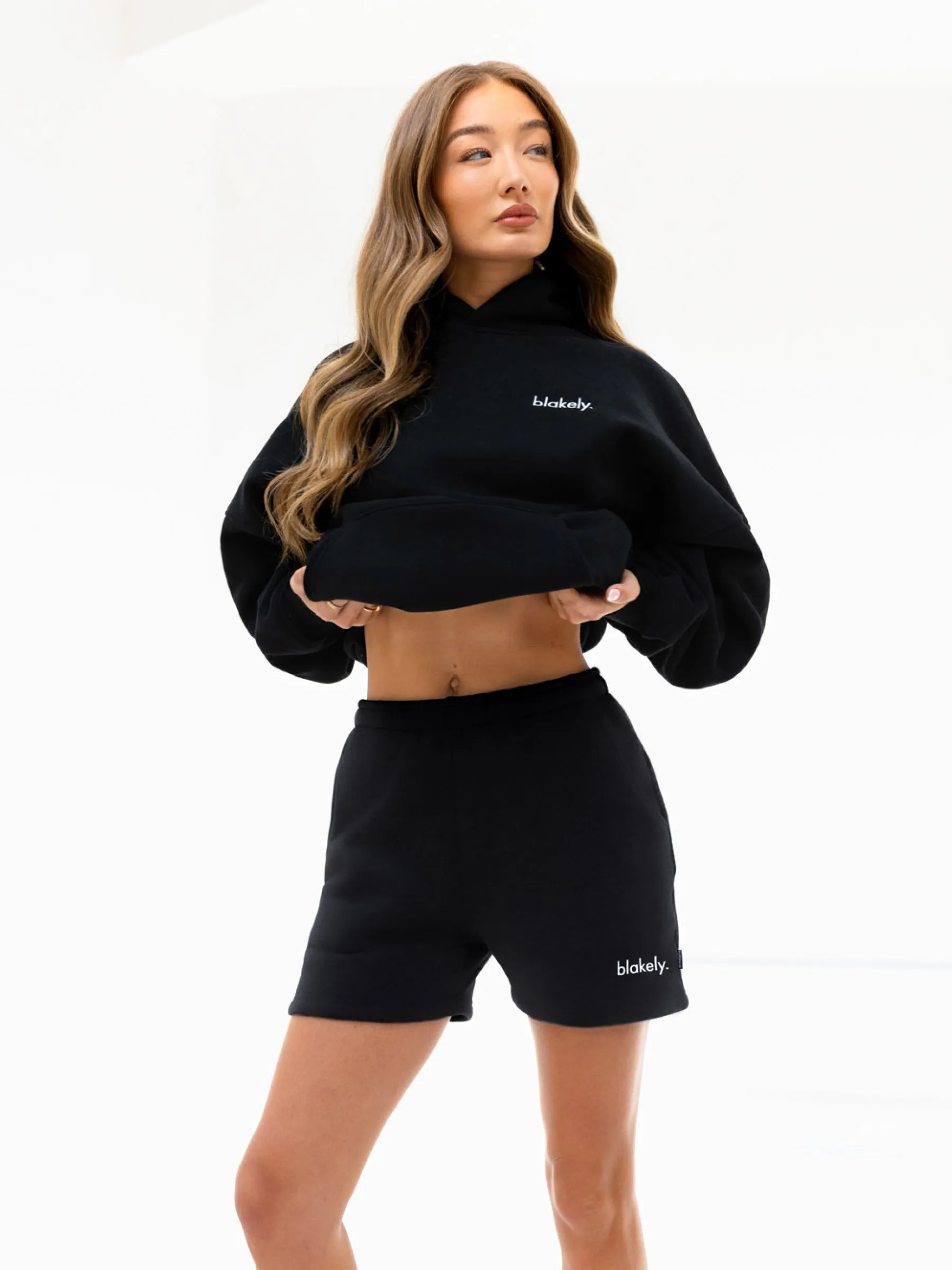 Heels Organic Cotton Sami Jogger Shorts - Black