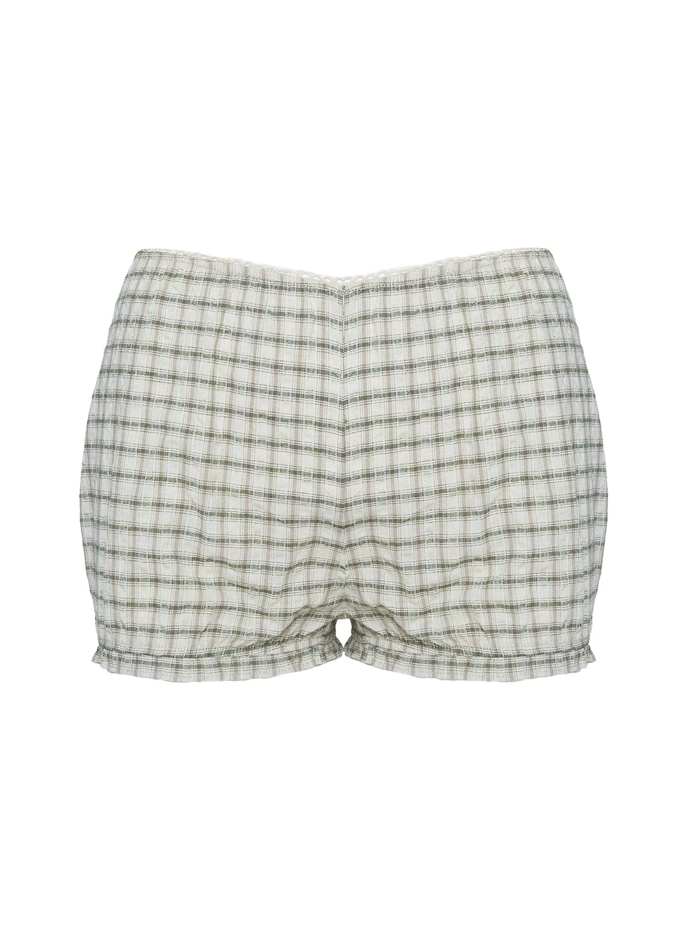 Mousie Micro Shorts Cream Plaid AntiSnagTechnology