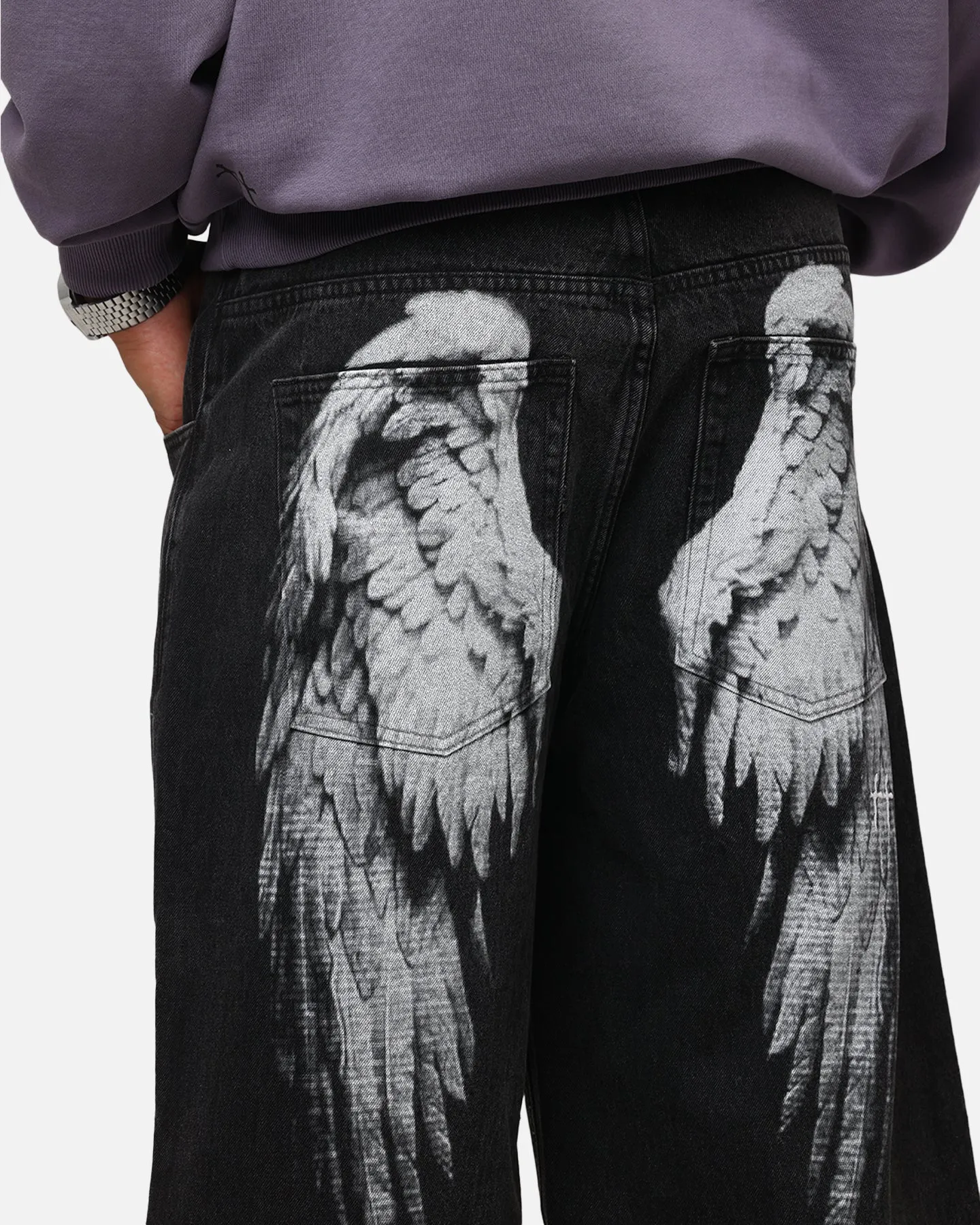 Saint Morta Amplus Afterlife Jeans Black Shadow Earthy Rainy Day City Walk