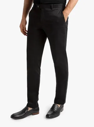 WrinkleFreeFabric Stretchy Waist Brera Cotton Black Chino Pants