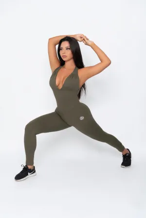 Missy Olive Fit Bodysuit Stretch Bold