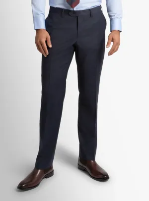 Tear Resistant Fabric High Waist Dexter Micro Navy Suit Trousers