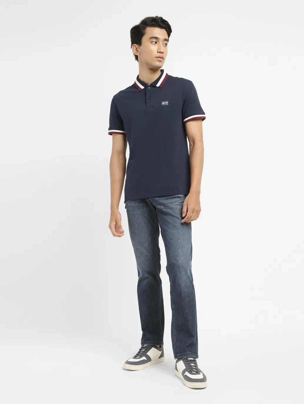 Men's Solid Slim Fit Polo T-shirt Trendy Prints