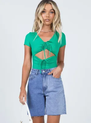 Leala Two Tone Denim Shorts TagFreeDesign