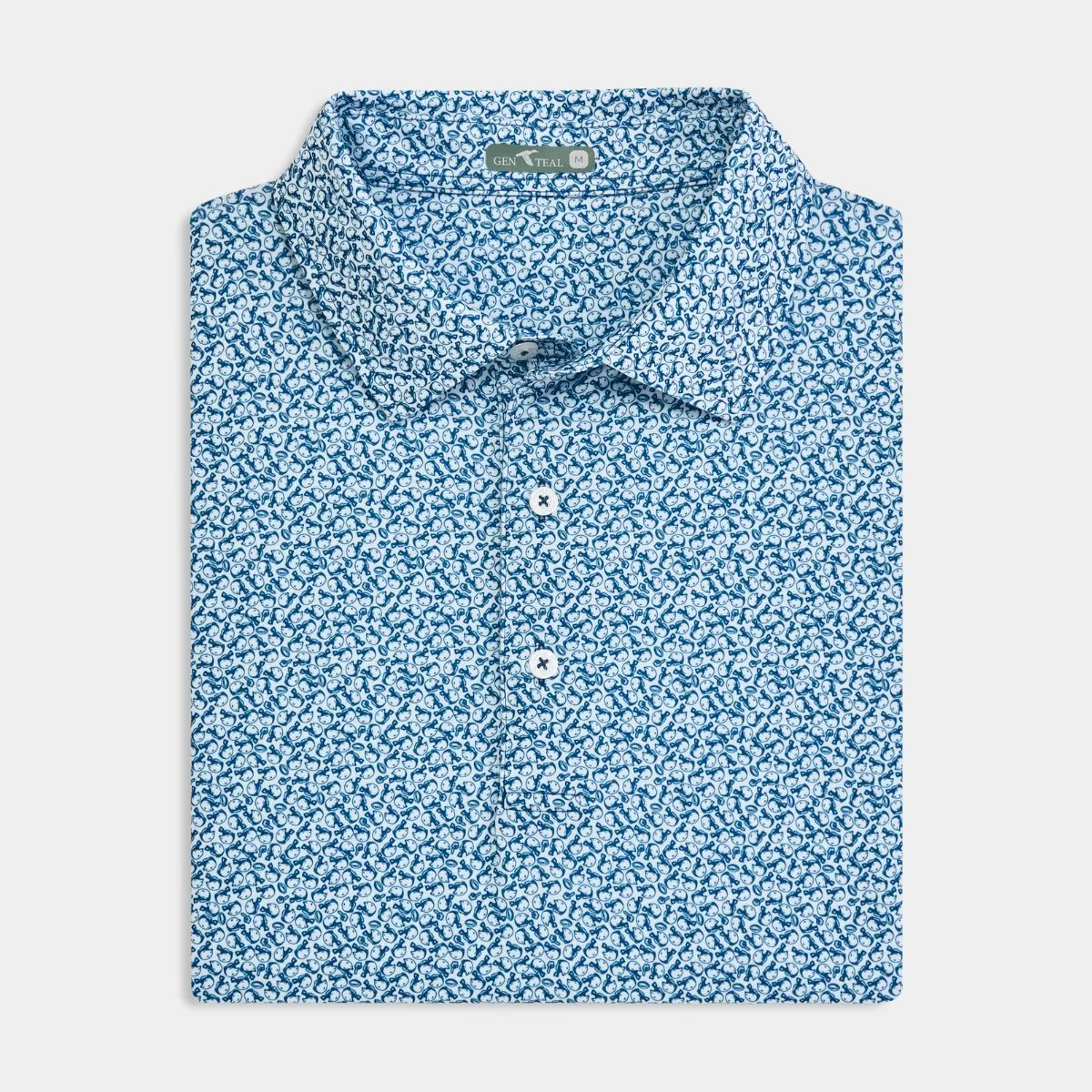 Navy Helmet Havoc Printed Performance Polo Urban Chic Golf Style