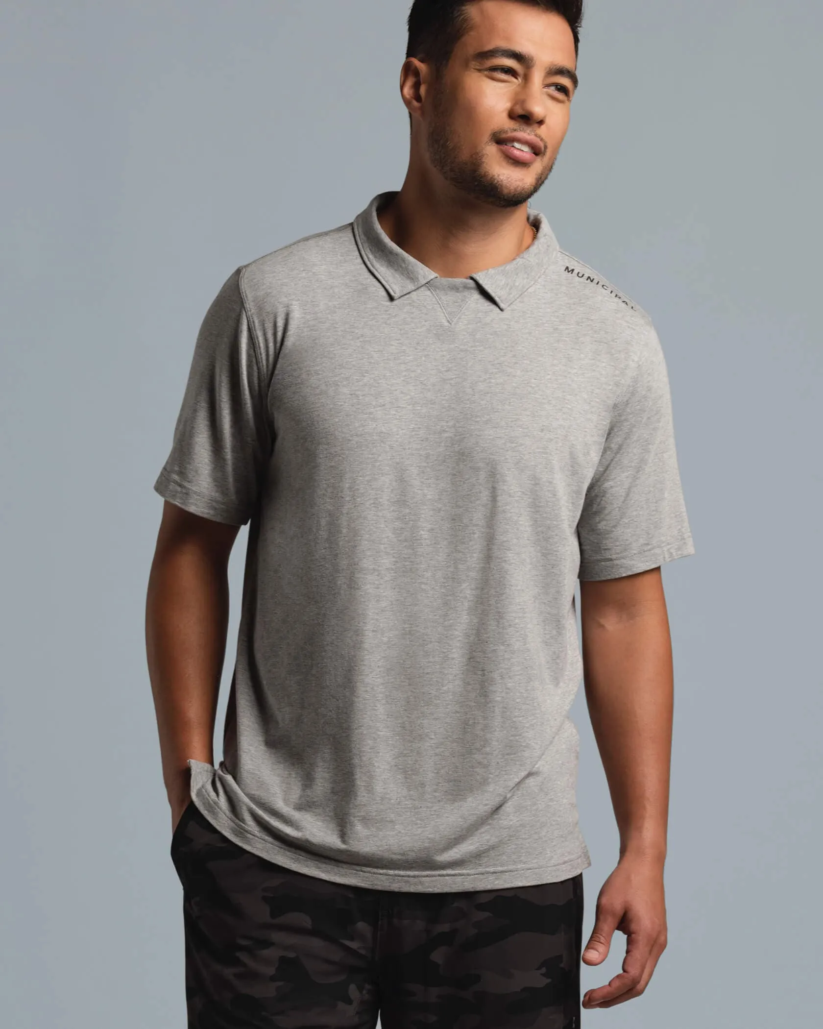 Polo T-Shirt Preppy Style Four Button Placket