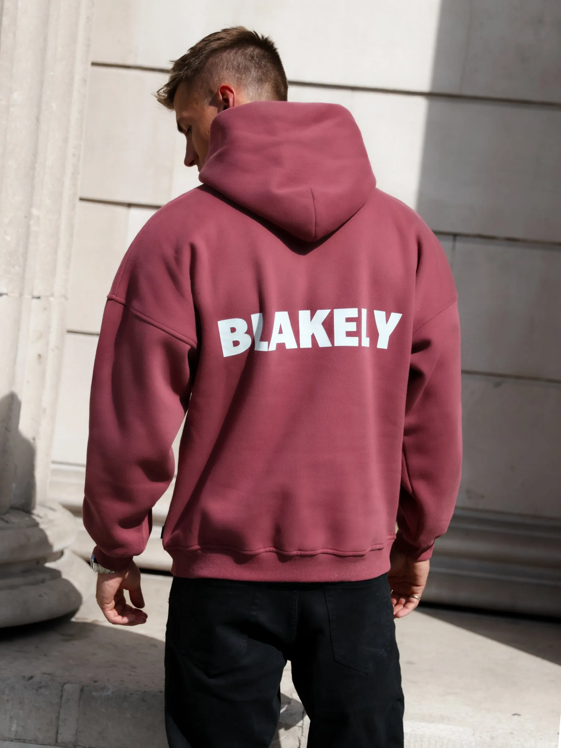 dormitory style Trendy Outfit Arlo Relaxed Hoodie - Dark Pink