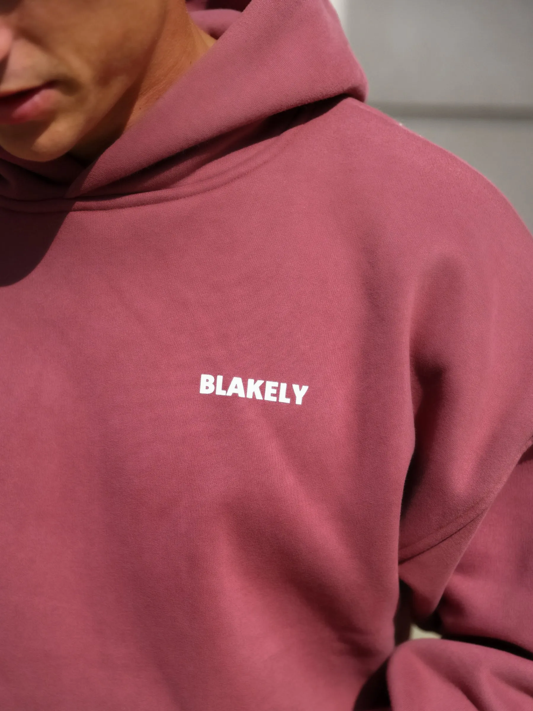 Arlo Relaxed Hoodie - Dark Pink Social Media Worthy 3D Sculpted Hood