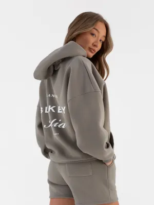 Lightweight Design Italia Oversized Hoodie - Stone Grey