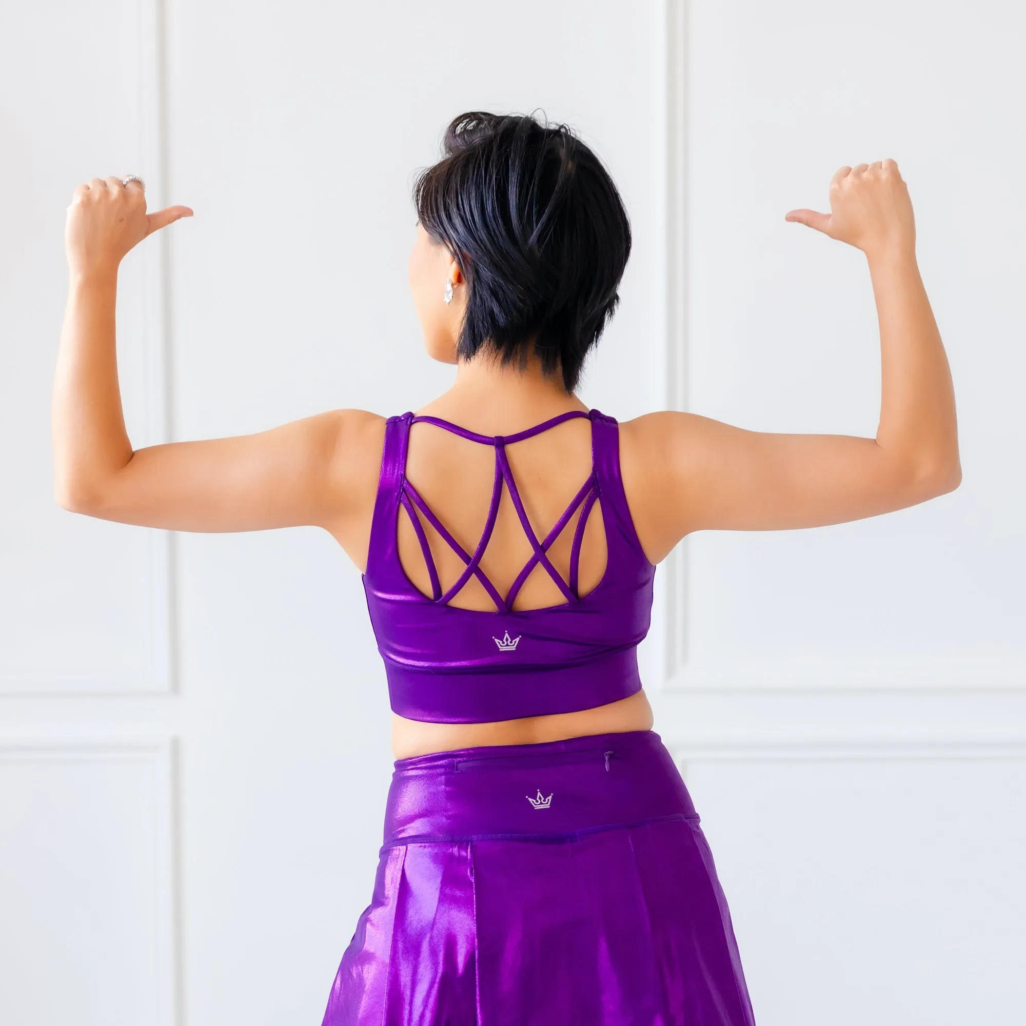 Lycra fabric Amethyst Jewel Sports Bra