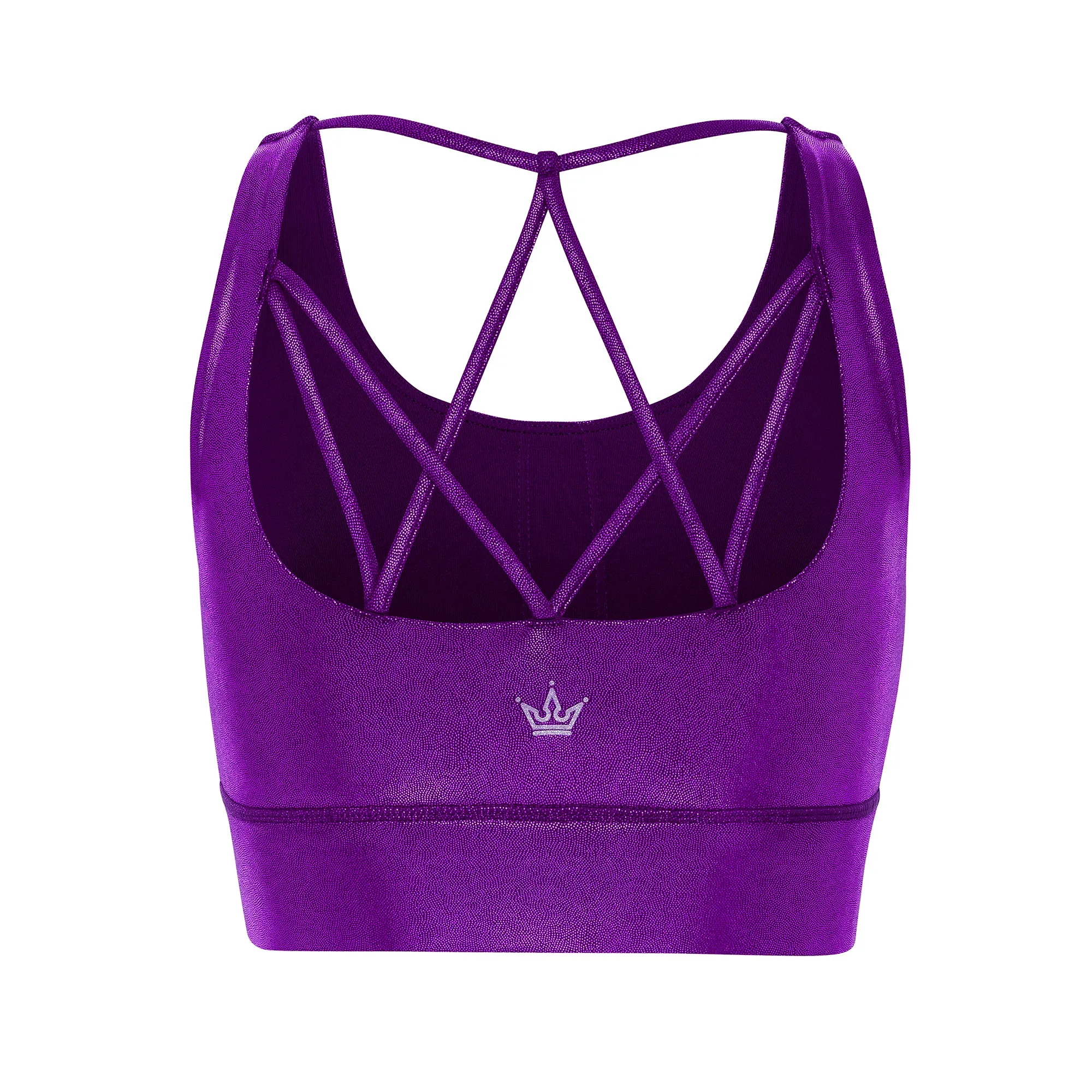 Flexible Shoulder Straps Amethyst Jewel Sports Bra