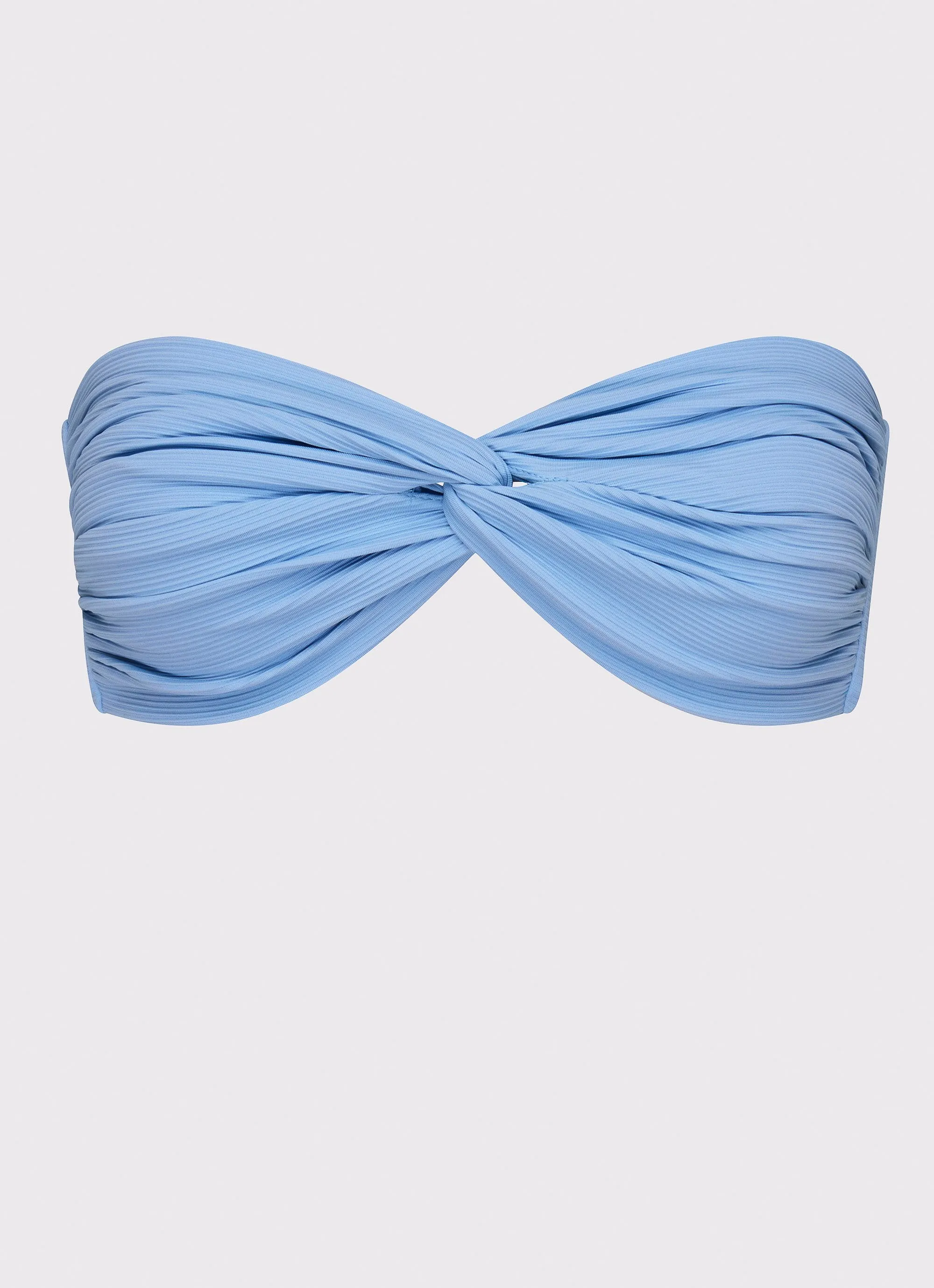 Machine washable packable Delta Bandeau Bikini Top - Blue