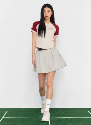 Light Woven 2 in 1 Skirts Mature Charm Loose Thread