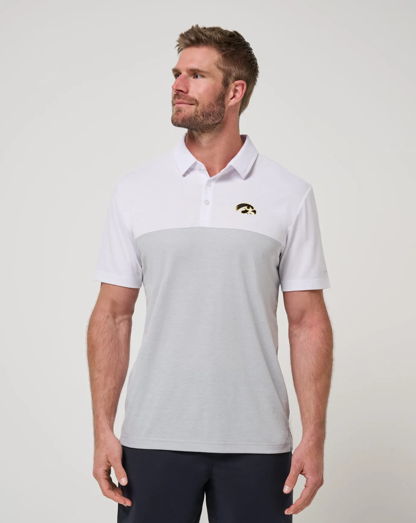 Iowa Drop Back Polo Flexible Ribbed Collar