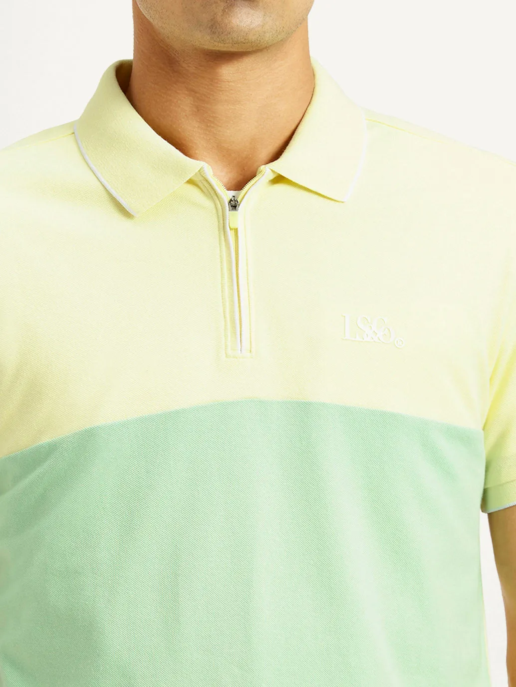 Men's Pure Cotton Slim Fit Polo T-shirt Effortless Style Multi Ply Collar