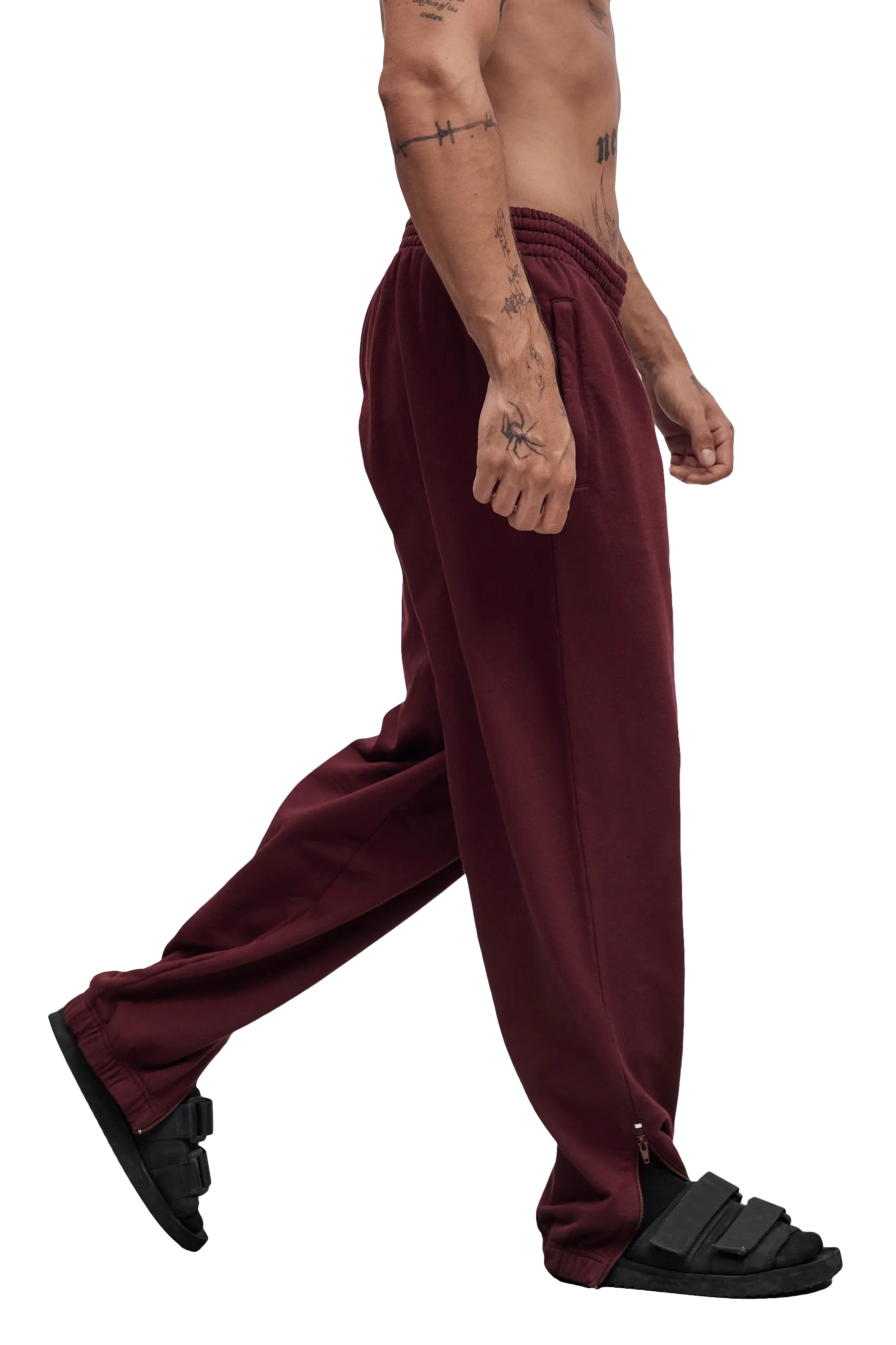JOGGERS - Burgundy Functional Look Quick Release Buckle