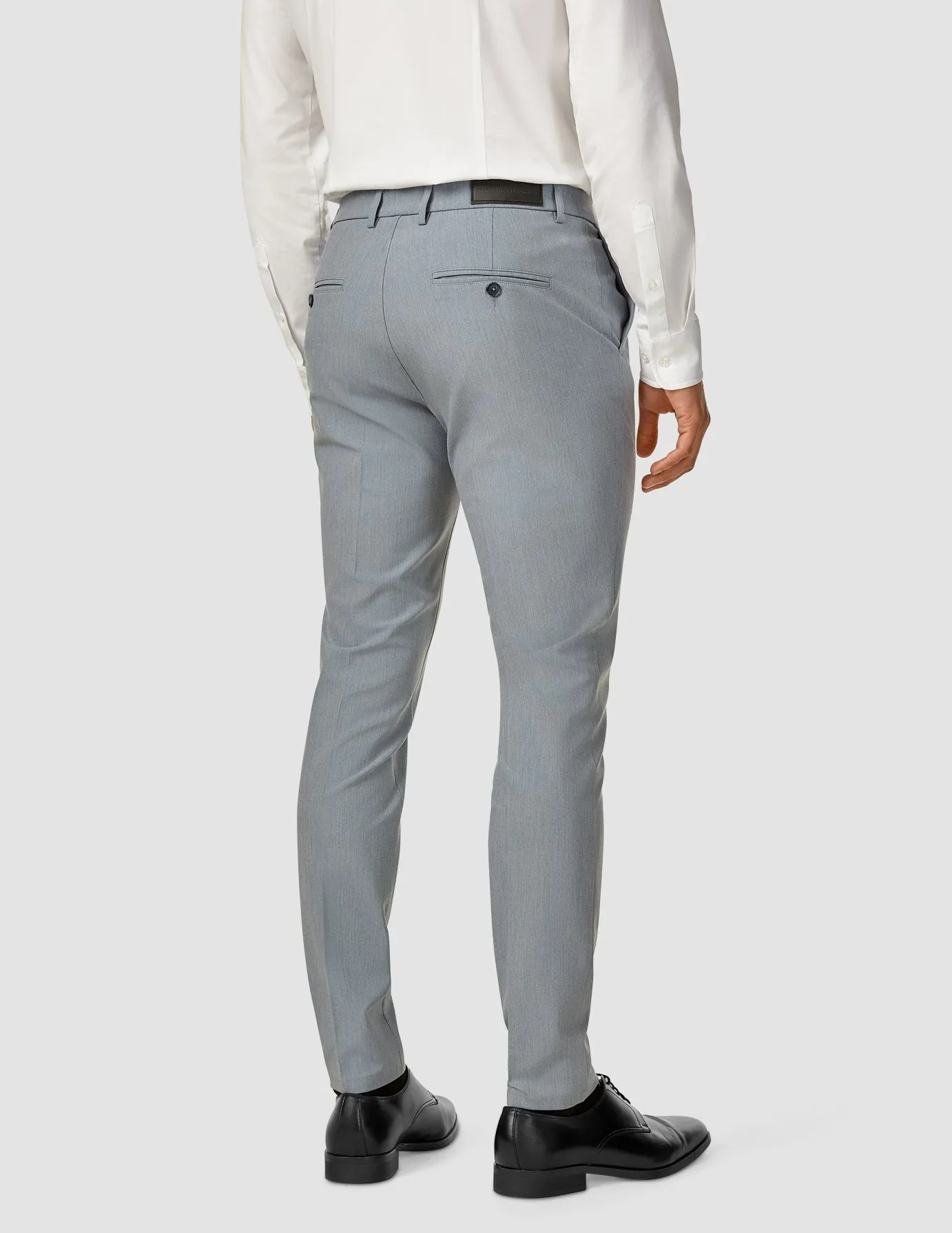 Essential Suit Pants Slim Light Blue Melange FrictionResistantEdging