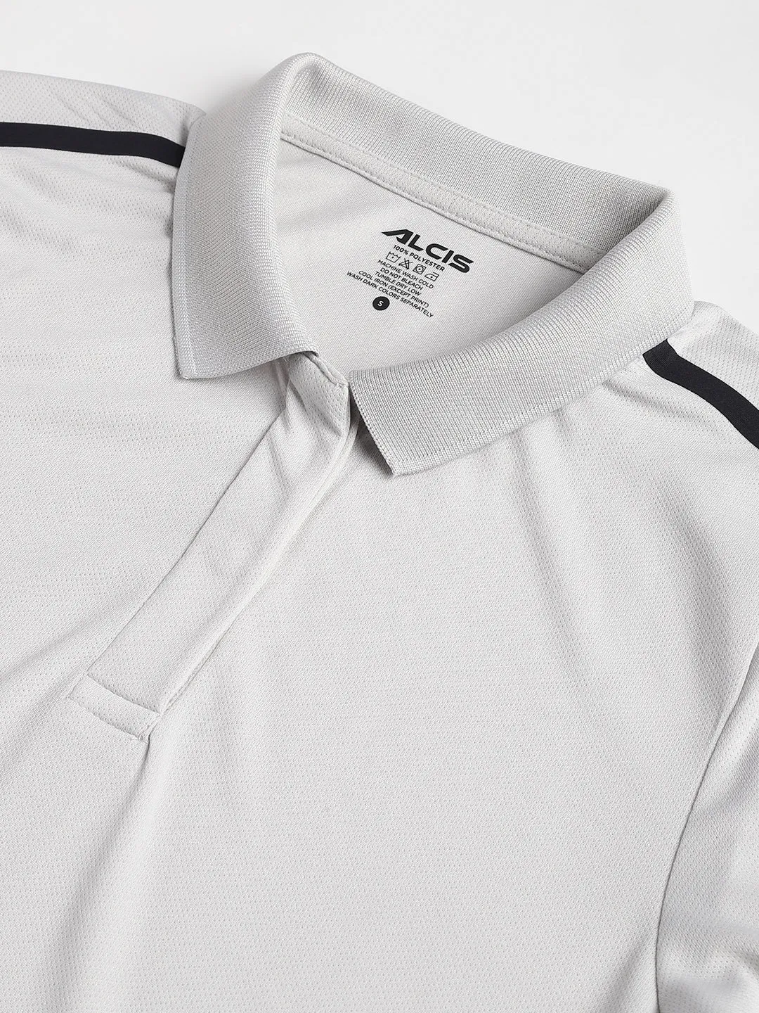 Stretchable Fabric Alcis Women Light Grey Anti-Static Soft-Touch Slim-Fit Training Polo Wonder T-Shirt